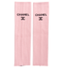 Chanel CC Leg Warmers, £390, Accessories, Pink, Viscose, Front view